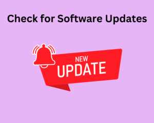 Check for Software Updates