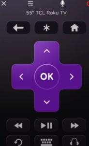 remote control in Roku App